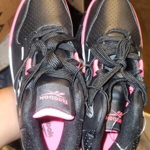 Reebok Girl's Black and Pink Athletic Shoes